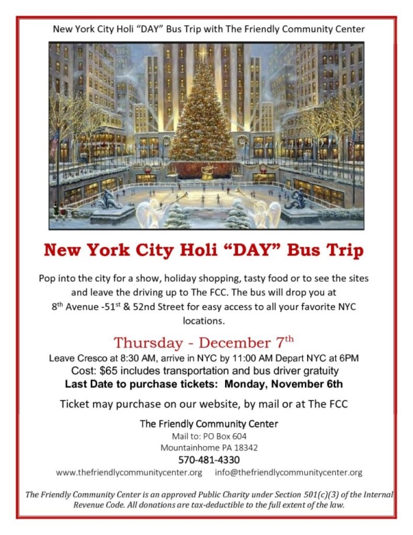 NYC Holiday Bus Trip