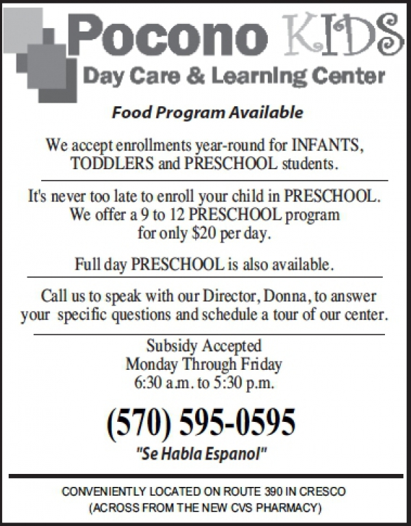 Pocono Kids Day Care-Learning