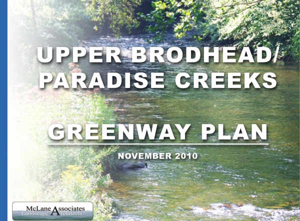Upper Brodhead / Paradise Creeks: Greenway Plan